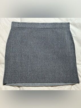 wild fable Ribbed Mini Skirt in navy blue Stripe